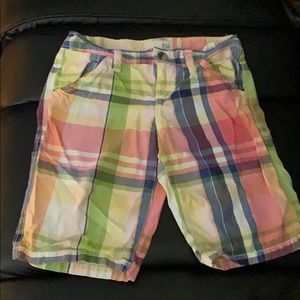 Girls plaid Bermuda shorts